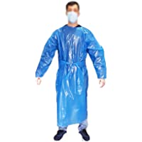 TEKSHOPPING Chándal protector de bata desechable para la limpieza de la jardinería- pintura de PVC de plástico azul…
